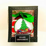 Glass New Year Tree Christmas Ball Bow Ornament Xmas Gift New in Box