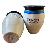 CENOTE TEQUILA Mexico Cantarito Clay Pottery Cups Set of 2 Handmade 5" NWOT