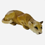 Cougar Puma Statue 5" Sandcast Hand Painted Hunting Pose Wildlife Figurine
