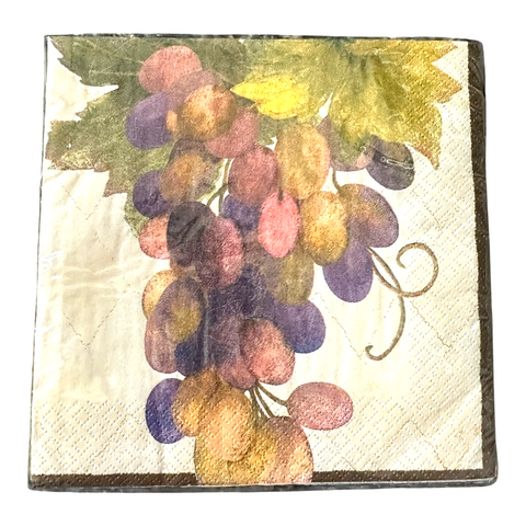 Amscan Sonoma Grapes Fruit Luncheon Napkins 16ct 3-Ply NIP USA Decoupage