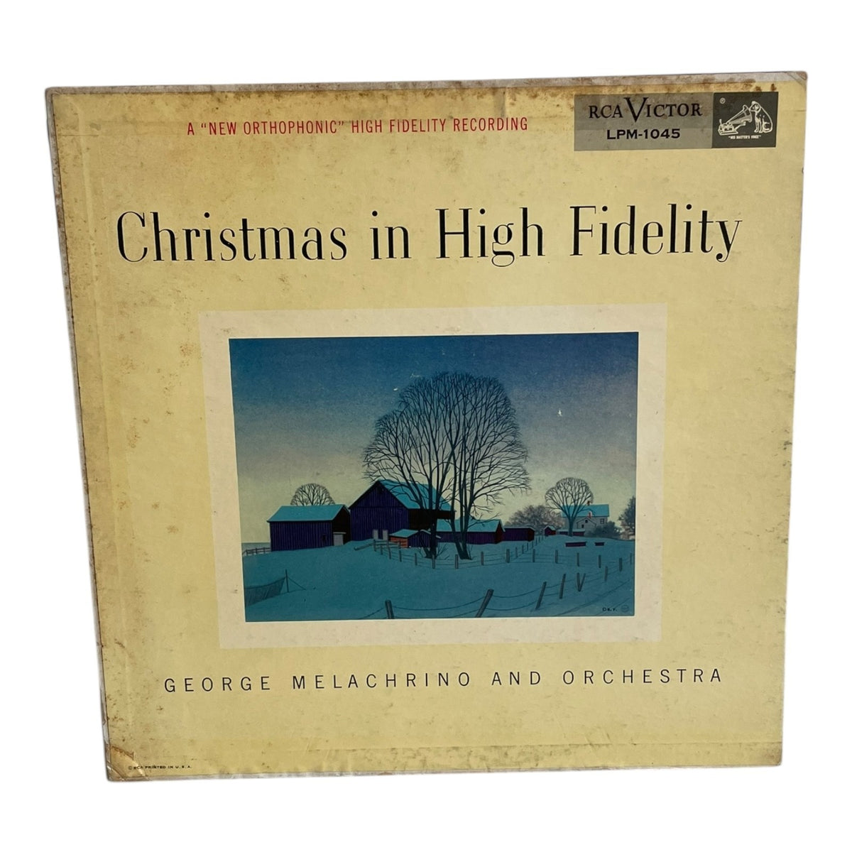 George Melachrino Orchestra Christmas In High Fidelity RCA Victor 1955 LP