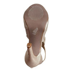 Touch Ups Margot Gold Beige Perforated Heeled Sandals Women’s Size 8.5