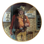 John Wayne American Legend Porcelain Plate 24K Gold Franklin Mint Tanenbaum