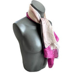 Dana Buchman Pink Blue Striped Chiffon Scarf 42x42 Square Multicolor Neckerchief