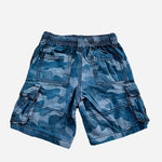 Gymboree Boys Blue Camo Cotton Cargo Shorts Size 4 Casual Summer Shorts
