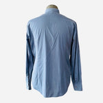 HUGO BOSS Dusty Blue Cotton Slim Fit Button Front Long Sleeve Dress Shirt 16.5