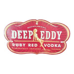 Deep Eddy Vodka Bar Sign 3D Betty Logo Metal Wall Decor 18x10 Ruby Red Austin