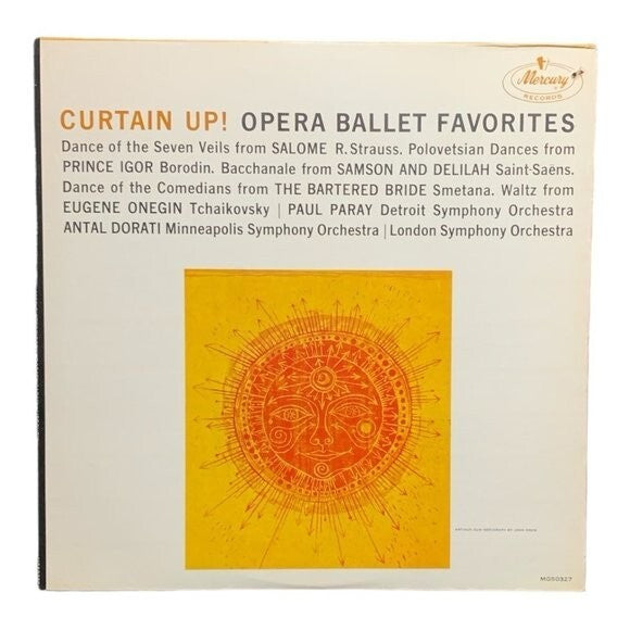 LP Paul Paray - Curtain Up! Opera Ballet Favorites Vinyl Record