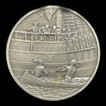 Franklin Mint History of Colonial America Pewter Medal Henry Hudson Vintage