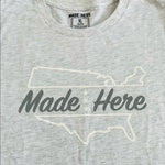 Made Here Cross Country Women's Heather Gray Tee XL Cotton USA Made New