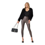 ELYSIAN Fluffy Yarn Faux Fur Black Open Front Fleece Jacket Women’s S