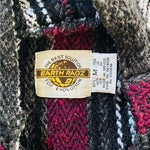 Mexican Baja Rainbow Rug Hoodie L Unisex Hippy Poncho Surf Sweater NWOT