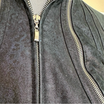 Armando Gomez Leather Windbreaker Vest Jacket Dark Blue M Italy 3-Way Style