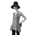 Marilu Women's Beige Tan Embroidered Lace Tank Top S Cotton Linen Italy VG