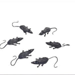 25 Black Creepy Rubber Mice 3.5" Halloween Decor 5-Pack Set NEW Spooky