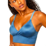 Adore Me Kali Contour Sports Bra Blue S Athletic Padded Workout Top NWT