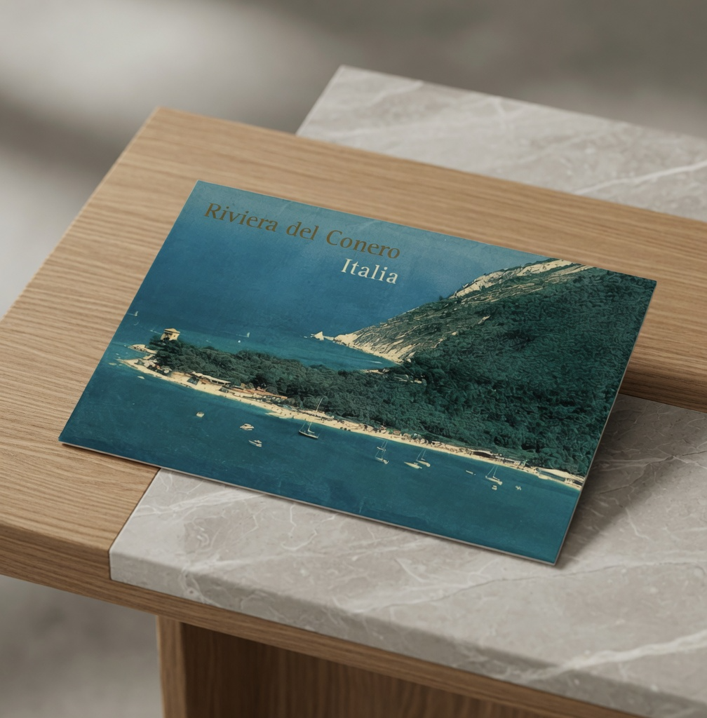 Riviera del Conero Italia Vintage Aerial View Fridge Magnet Italy Souvenir VG
