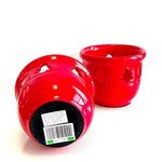 Pair of Ceramic New Year Tree Candle Holders Christmas Holiday Decor