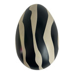GAVA Fillable Tin Easter Egg Zebra Pattern 4.5"x6" Scandinavian Decor NIB