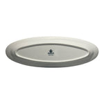 Long White Oval Serving Platter Thick Ceramic Tray 17.5” Contemporary Food Plate