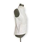 Gap Fit Women's White Zip Front Vest S Athletic Sleeveless Nylon Pockets VG