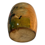 Vintage Norwegian Hand Painted Wooden Lidded Pot Treenware Enamel 4" Norway G