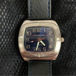PANAMA JACK Tide Runner Stainless Steel Leather Band Quartz Mens Wristwatch NWT