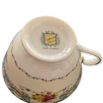 CRAFTSMAN CHINA Japan Vintage Tea Cup 2 Saucer Set 1940s Floral Porcelain NWOT
