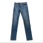 Levi Strauss 711 Womens Skinny Jeans Medium Wash Blue Size 29 Stretch Denim VG