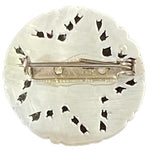 Vintage 1950s Hand Carved Mother of Pearl Star Brooch White 1.25" Collectible VG