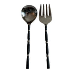 Storehouse Artisan 2-Piece Salad Server Set Stainless Steel Spoon Fork India NIB