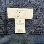 Ann Taylor Loft Womens Dark Blue Cropped Blazer Jacket Size 10