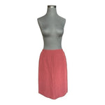 Dana Buchman Dusty Red Silk Rayon Wool Blend Knee Length Pencil Skirt Sz 10 VG