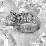 Crystal Rhinestone Ring Silver Round Love Ring Size 7 Hypoallergenic NWOT