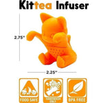 Gama-Go Cute Cat Silicone Tea Infuser Orange Loose Leaf Steeper Reusable NIB