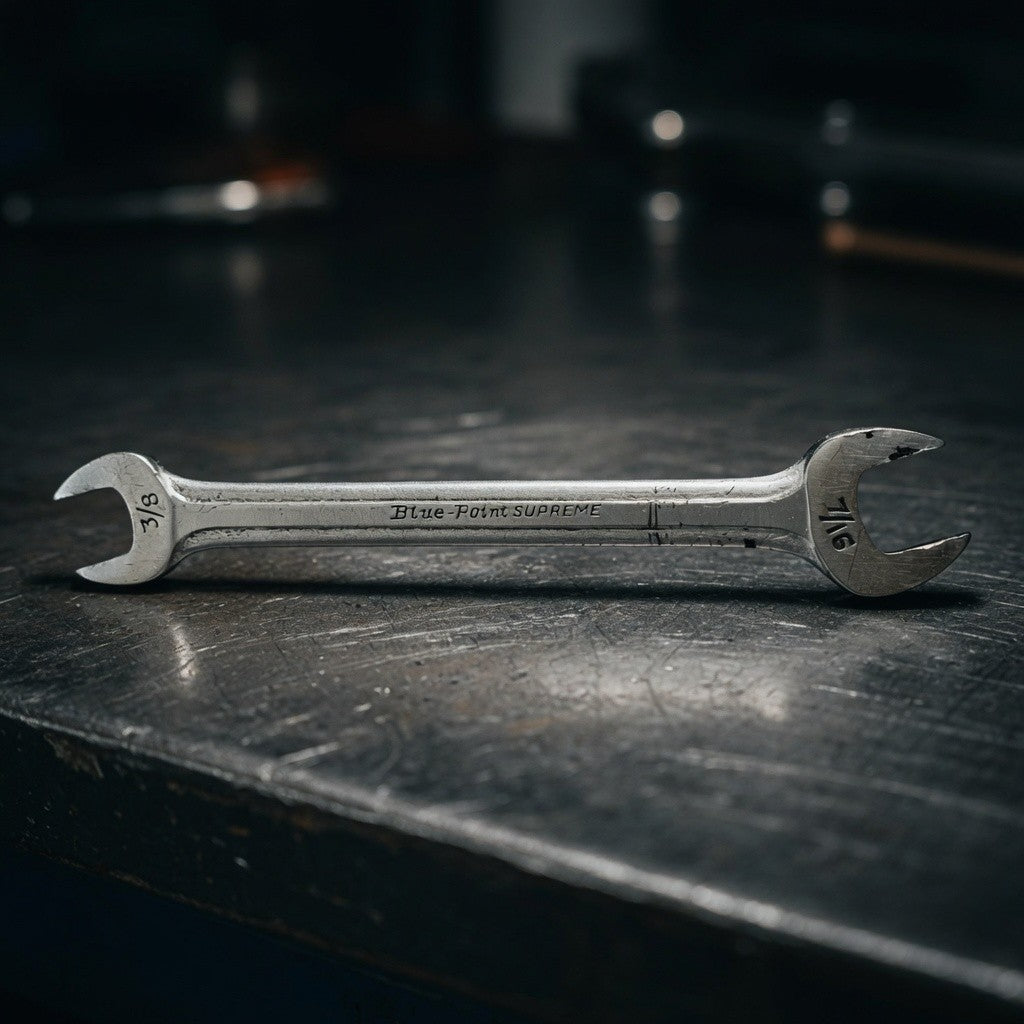 Blue-Point Supreme Double Open End Wrench 3/8" x 7/16" SAE Vintage G