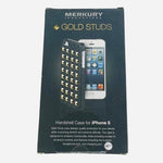 MERKURY Innovations iPhone 5 Hardshell Case Gold Studs Polyurethane NIB