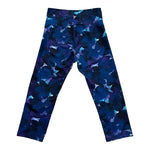 Old Navy Go-Dry Sport Capri Leggings Blue Purple Compression Size M 19.5" VG