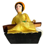 Vintage Vietnamese Girl Doll 10" National Costume Handmade Artisan Ao Dai VG