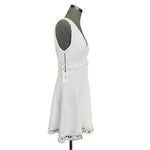 Ali & Jay Kiss Me Candlelight Crochet Tassel Mini Dress M White Lace NWT $148