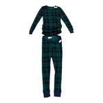 Old Navy Maternity PJ Set Jersey Top Pants Plaid Green Blue Pink Cotton NWT