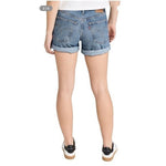 Levi Strauss Womens Shorts 29 Light Wash Cotton Blend Mid Length Zip Front Denim