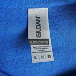 Vintage Gildan Ultra Cotton Men's African Print Tee XL Grey Blue NWOT