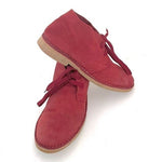 SELECTED Portugal Unisex Suede Leather Lace-Up Ankle Boots Red Size 40