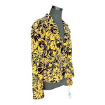 Vintage A LINE Yellow Brown Velvet Cotton Blazer Women’s Jacket Size 18 NWT