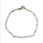 NY&Co Silver Tone Oval Link Chain Choker Necklace Pendant Clasp Costume Jewelry