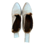 Matisse Mustang White Distressed Leather Ankle Booties Women's Size 8.5 Cowboy