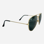 Vintage Ray-Ban Gold Metal Frame Aviator Sunglasses UV Protection
