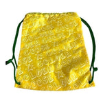 Golden Goose Nylon Drawstring Backpack Yellow White Green Unisex VG