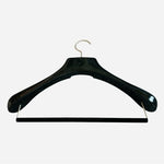 Luxury Suit Hanger Black Polished Wood Silver Plate ENZO Custom Clothes Hanger